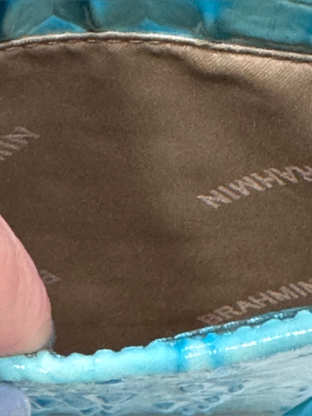 NWT ✅ Brahmin Katie Tropic Blue Crossbody Bag Gorgeous! - Picture 10 of 15